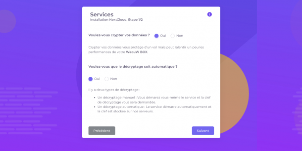 Installer le SERVICE Next Cloudde votre WaouW Box