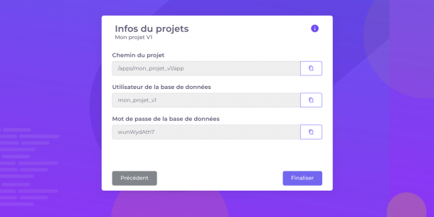 Créez un projet web ou un site web facilement