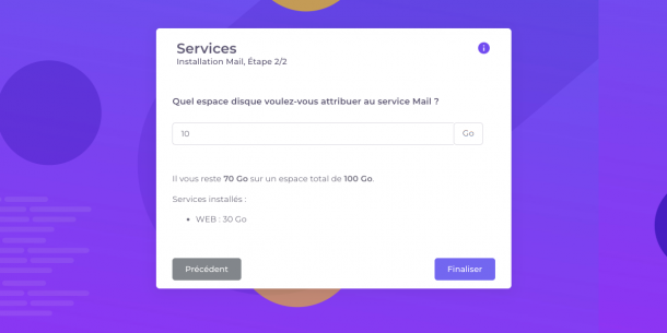 Installer le SERVICE MAILS de votre WaouW Box - volume
